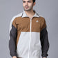 Tan Colour Blocked Nylon Jacket