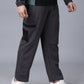 Grey Colour Blocked Nylon Track Pants