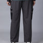 Grey Colour Blocked Nylon Track Pants