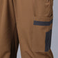 Tan Colour Blocked Nylon Track Pants