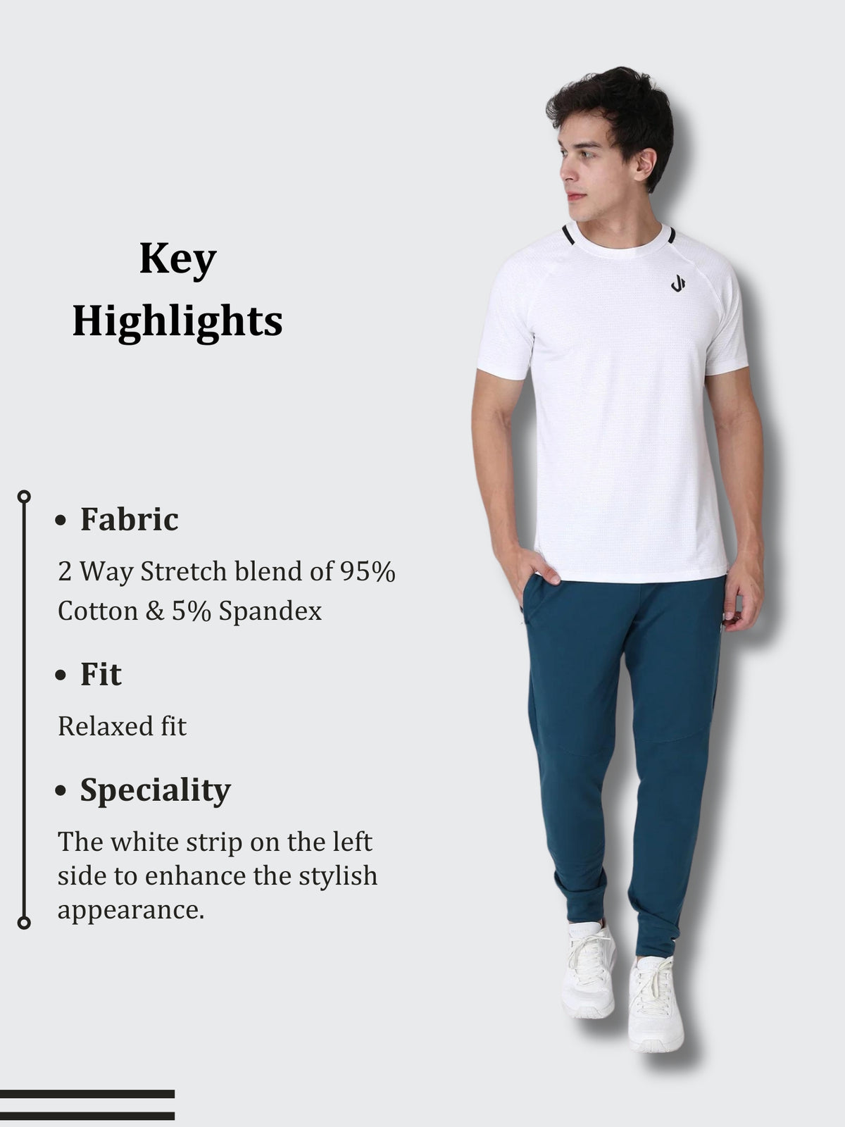 Cotton Track Pants (Blue)