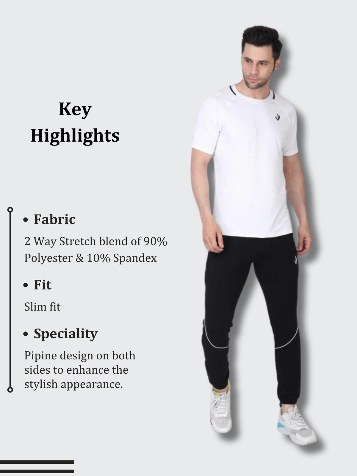 Cotton Track Pants Black