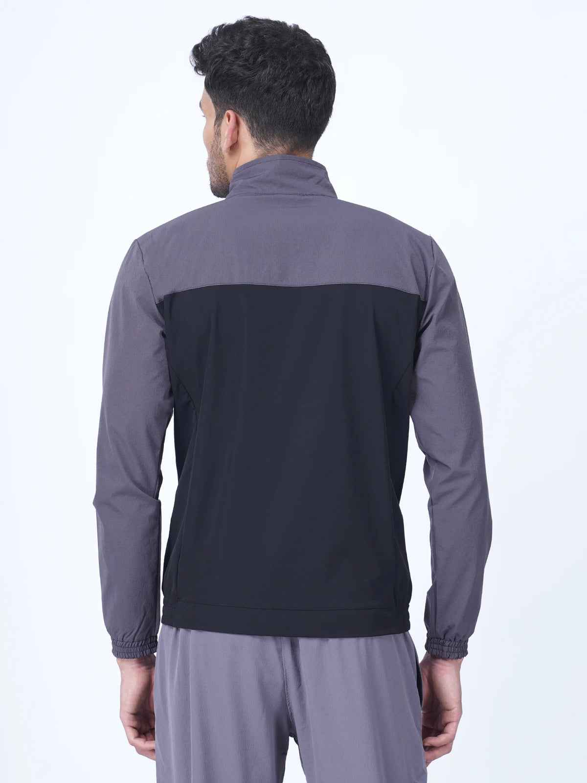 Grey Black Woven Training Jacket