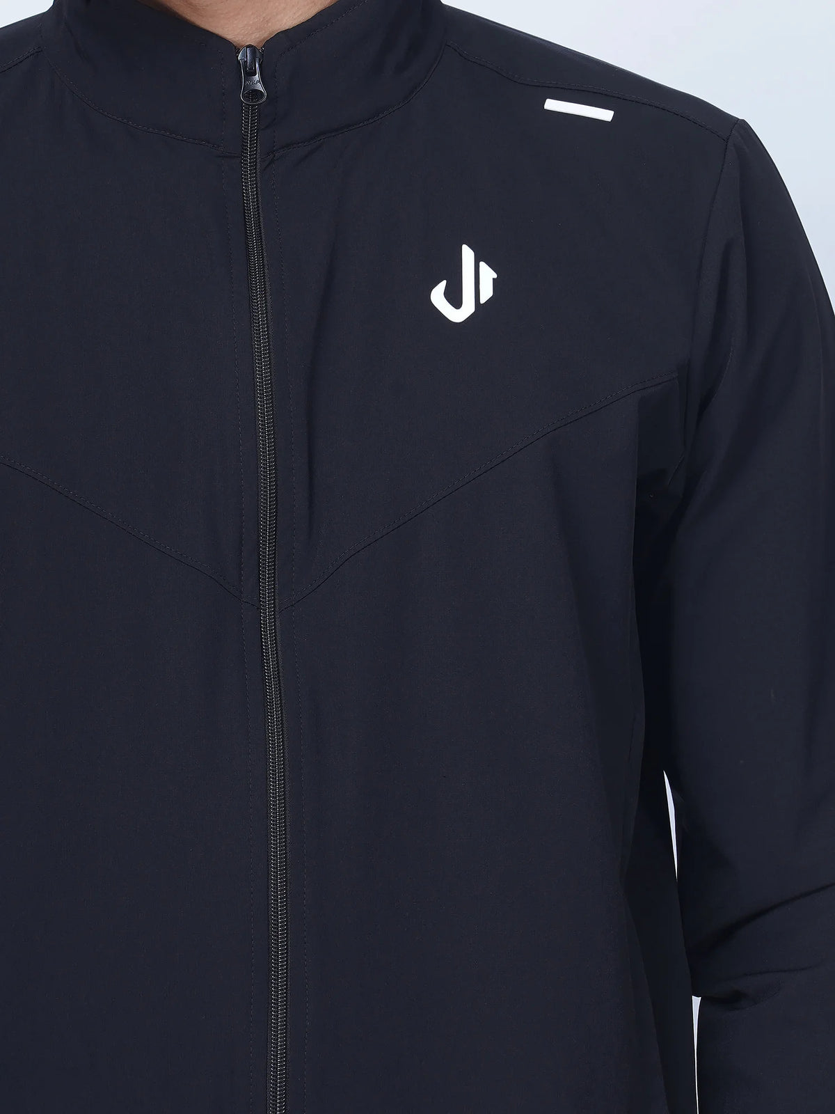 Solid Black Woven Training Jacket
