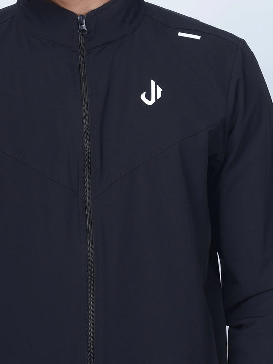 Solid Black Woven Training Jacket