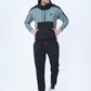 Colour Blocked Sports Jacket Hoodie (Olive)