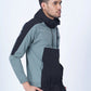 Colour Blocked Sports Jacket Hoodie (Olive)