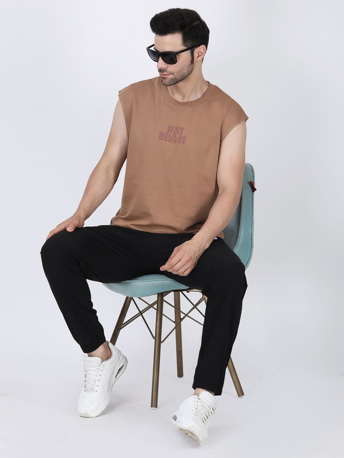 Essential Oversized Active Vest (Beige)