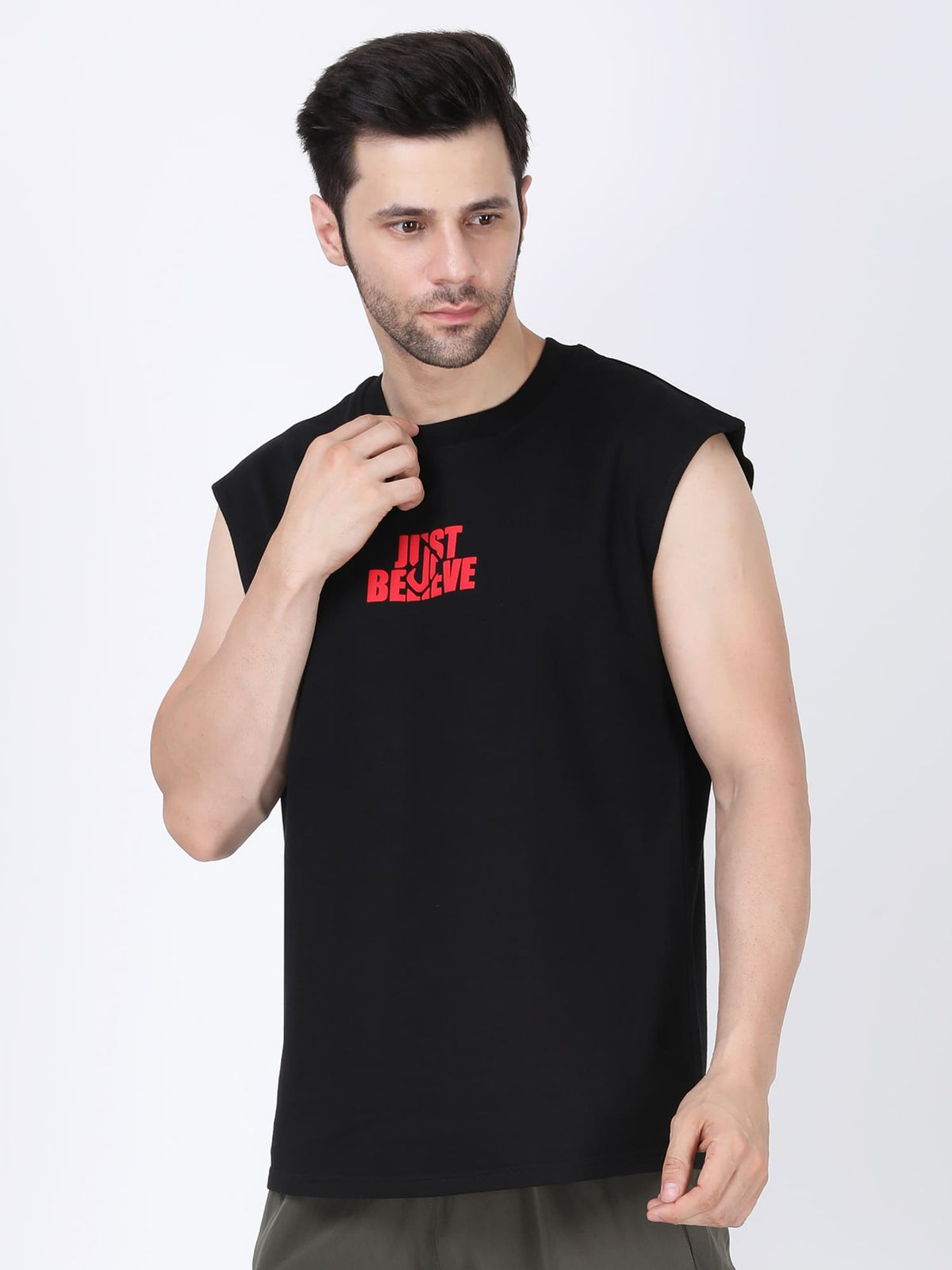 Essential Oversized Active Vest (Black)