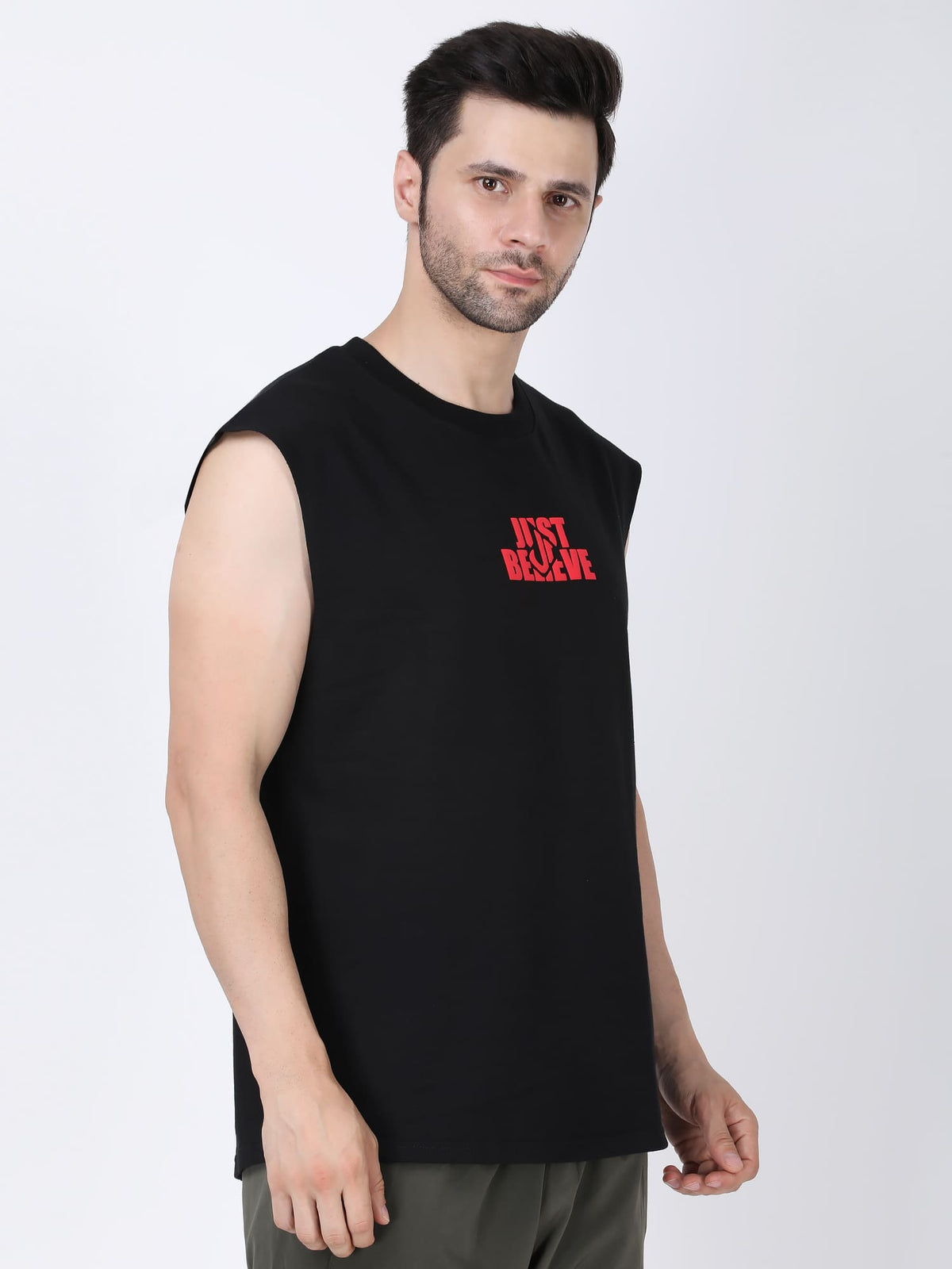 Essential Oversized Active Vest (Black)
