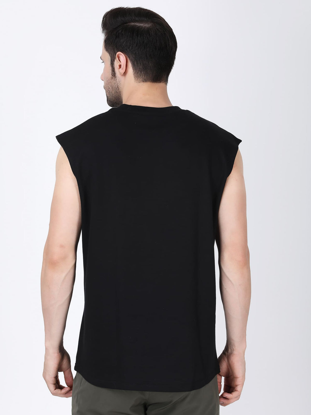 Essential Oversized Active Vest (Black)