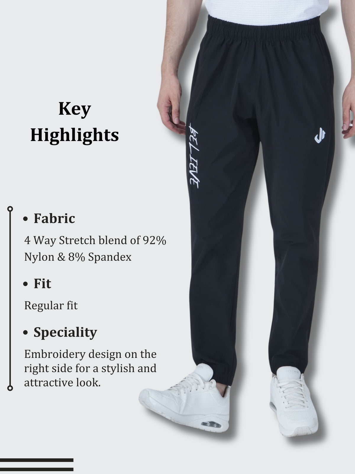 Black Relaxed Fit Jogger Details