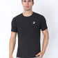 Front View of Jeffa Fit Fusion Nylon T-Shirt - Black