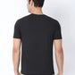 Back View of Jeffa Fit Fusion Nylon T-Shirt - Black