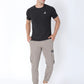 Full View of Jeffa Fit Fusion Nylon T-Shirt - Black