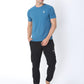 Full View of Jeffa Fit Fusion Nylon T-Shirt - Blue