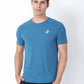 Front View of Jeffa Fit Fusion Nylon T-Shirt - Blue
