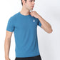 Right Side View of Jeffa Fit Fusion Nylon T-Shirt - Blue