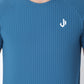 Close-Up View of Jeffa Fit Fusion Nylon T-Shirt - Blue
