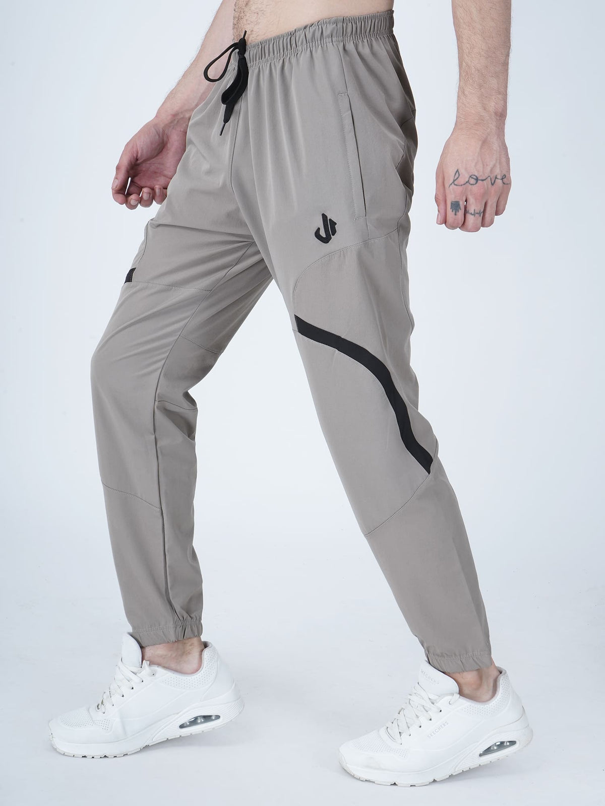Beige Colour Nylon Jogger