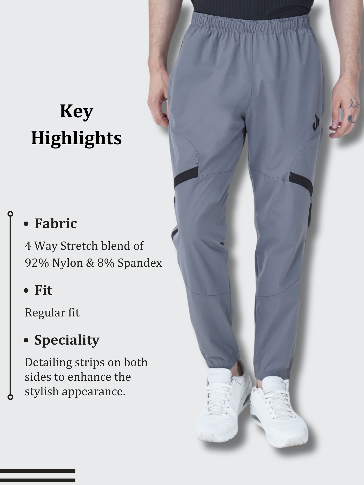 Peak Performance Nylon Jogger Grey Details