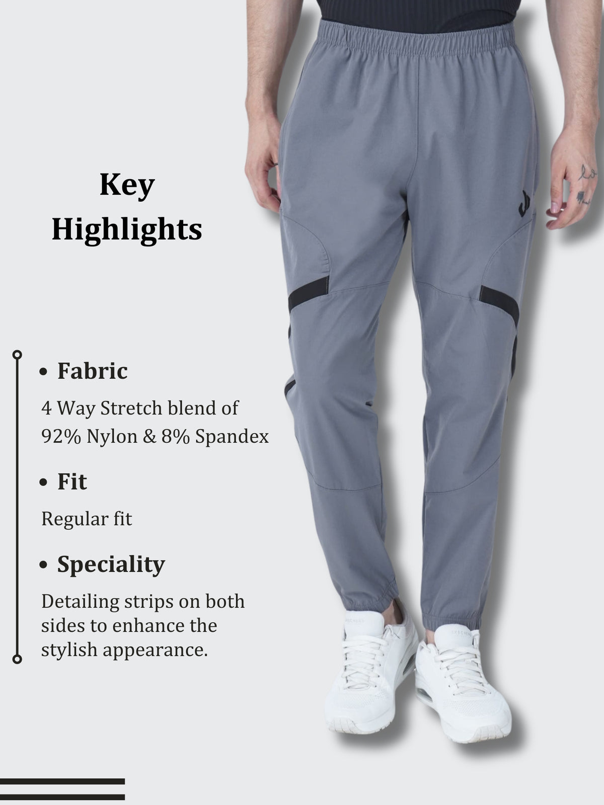 Peak Performance Nylon Jogger Grey Details