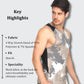 Printed Running Vest (Sand)