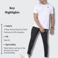 Black Running Track Pants Details