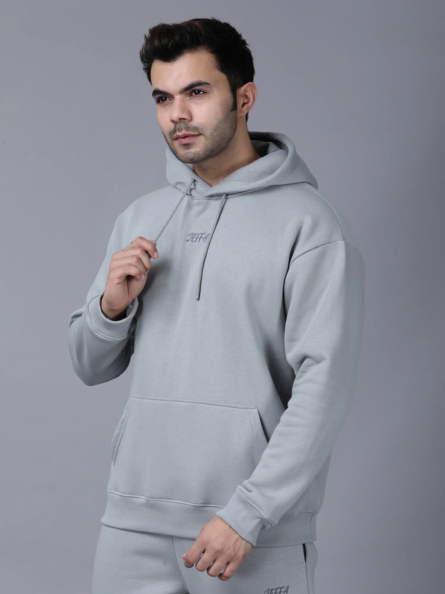 Grey Signature Oversized Hoodie