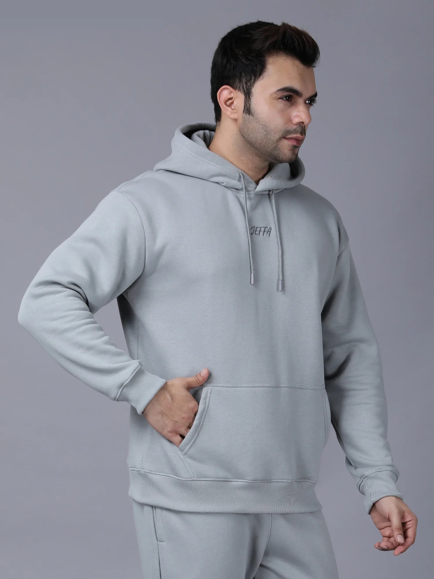Grey Signature Oversized Hoodie