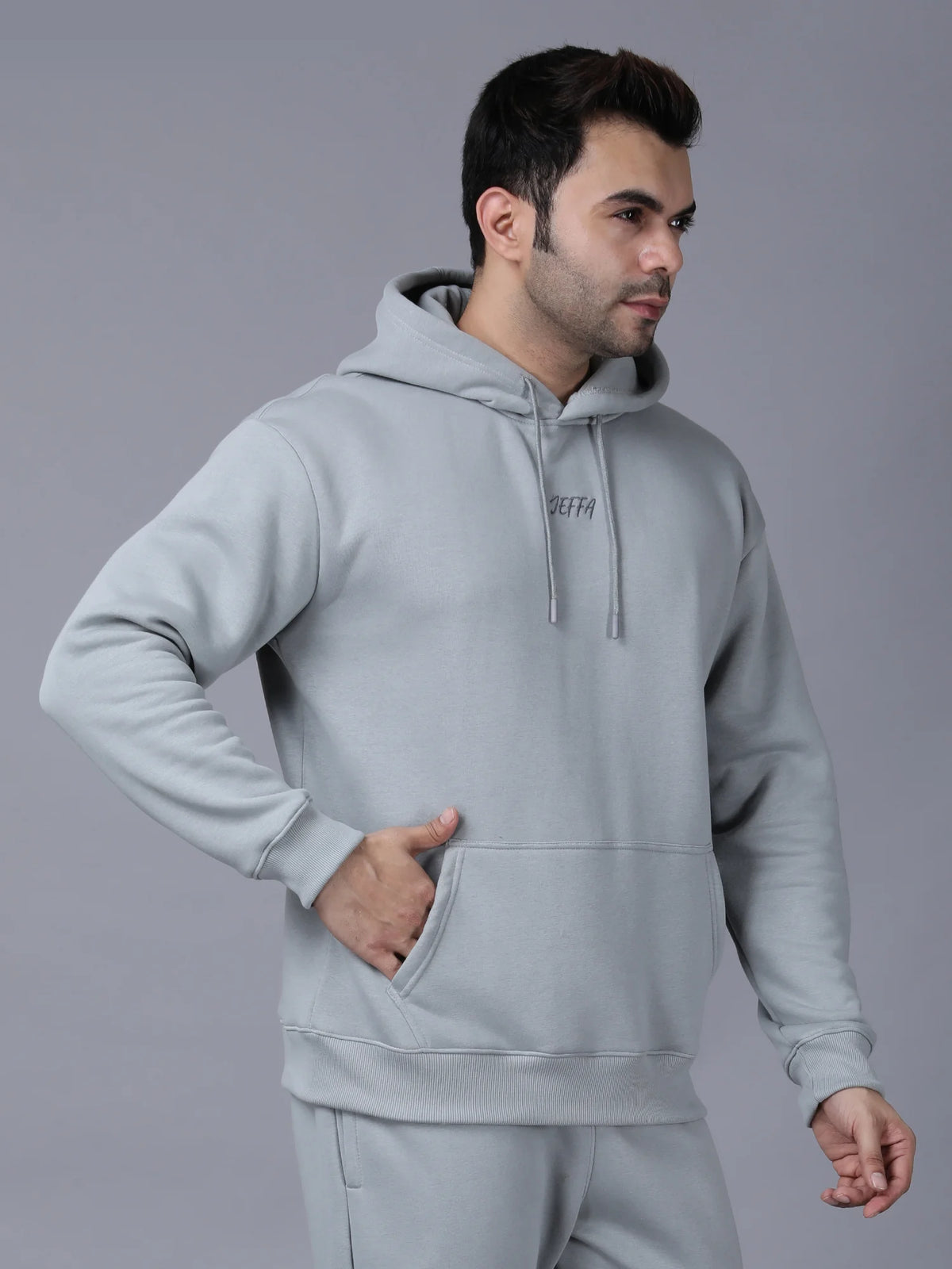 Grey Signature Oversized Hoodie